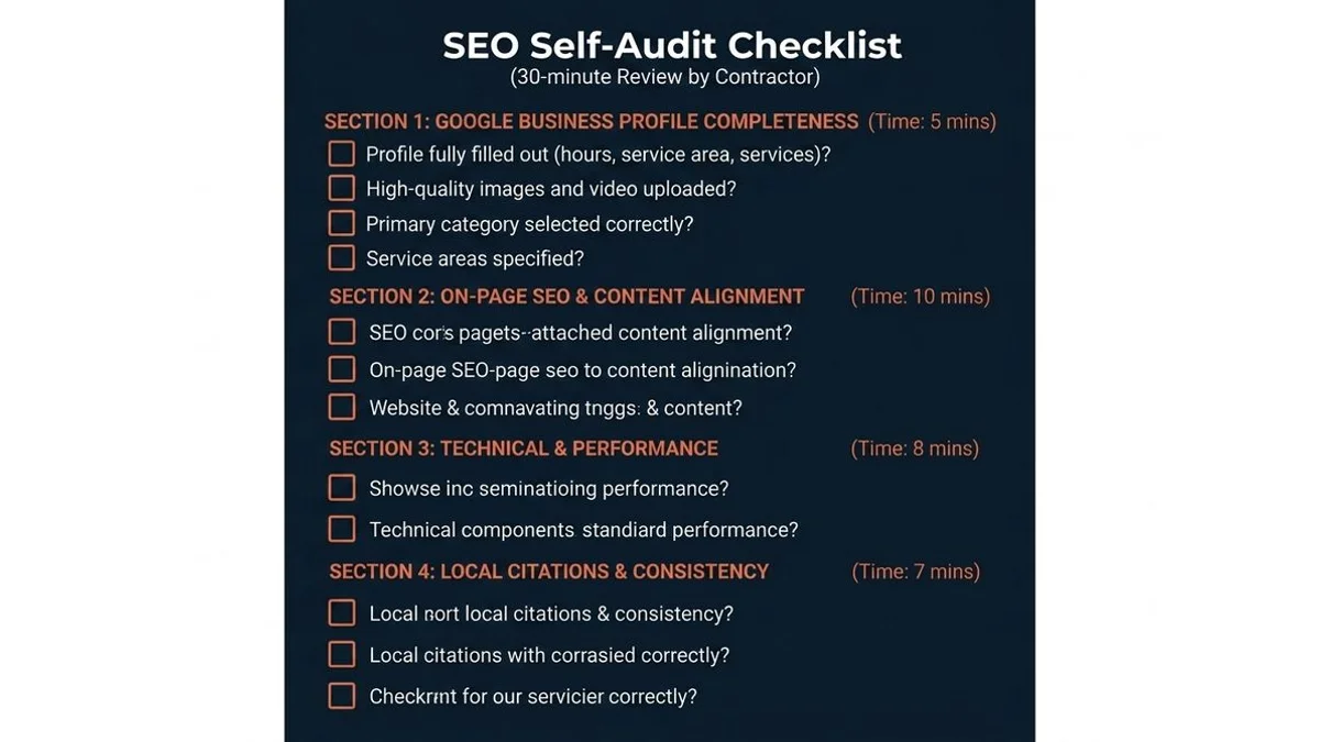 30-minute contractor SEO self-audit checklist