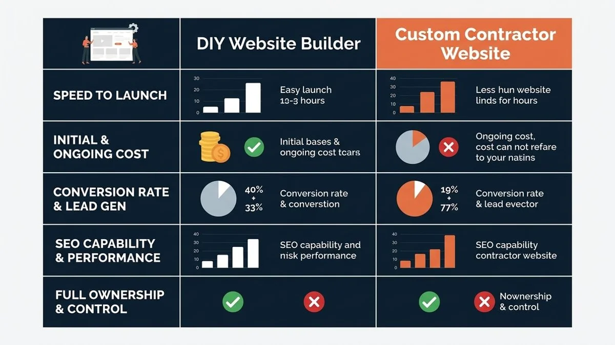 DIY vs Custom comparison matrix