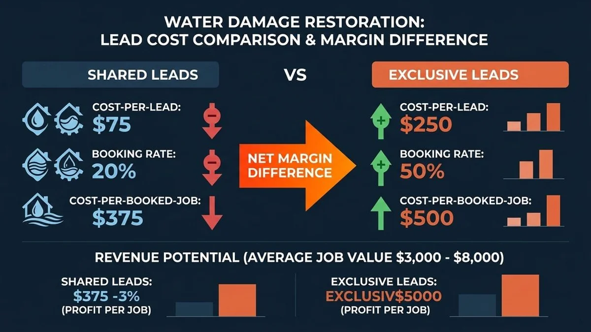 Water damage shared vs exclusive lead economics